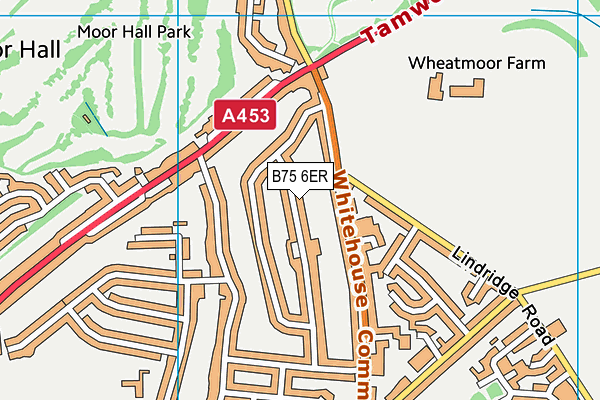 B75 6ER map - OS VectorMap District (Ordnance Survey)