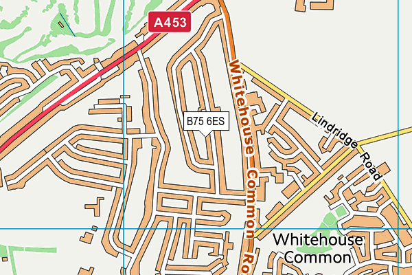 B75 6ES map - OS VectorMap District (Ordnance Survey)