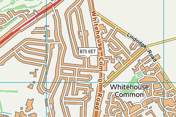 B75 6ET map - OS VectorMap District (Ordnance Survey)