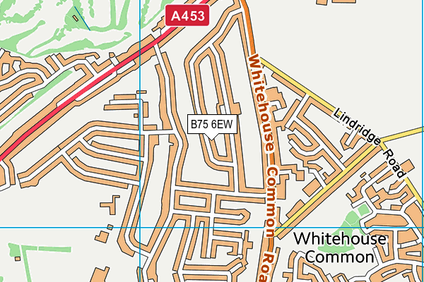 B75 6EW map - OS VectorMap District (Ordnance Survey)