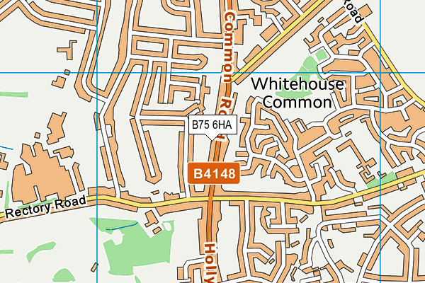 B75 6HA map - OS VectorMap District (Ordnance Survey)