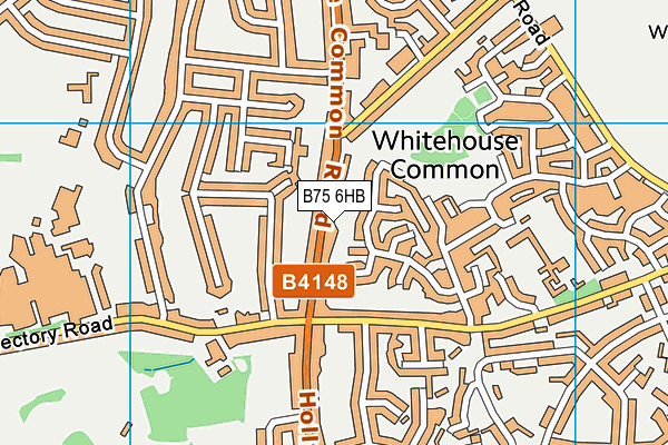 B75 6HB map - OS VectorMap District (Ordnance Survey)