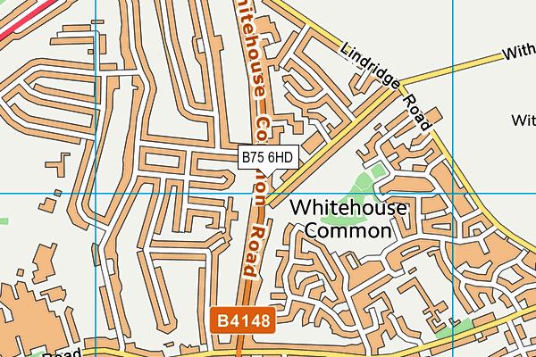 B75 6HD map - OS VectorMap District (Ordnance Survey)