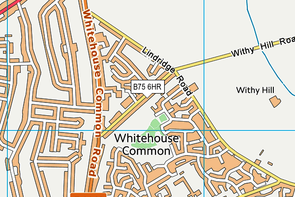B75 6HR map - OS VectorMap District (Ordnance Survey)