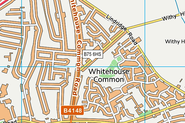 B75 6HS map - OS VectorMap District (Ordnance Survey)