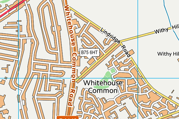 B75 6HT map - OS VectorMap District (Ordnance Survey)