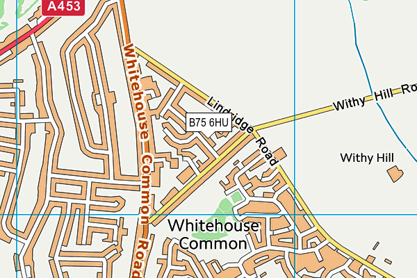 B75 6HU map - OS VectorMap District (Ordnance Survey)