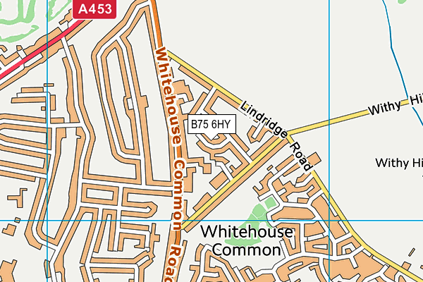 B75 6HY map - OS VectorMap District (Ordnance Survey)