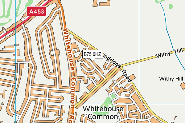 B75 6HZ map - OS VectorMap District (Ordnance Survey)
