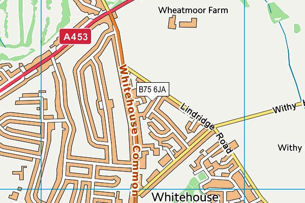 B75 6JA map - OS VectorMap District (Ordnance Survey)