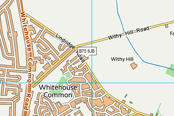 B75 6JB map - OS VectorMap District (Ordnance Survey)