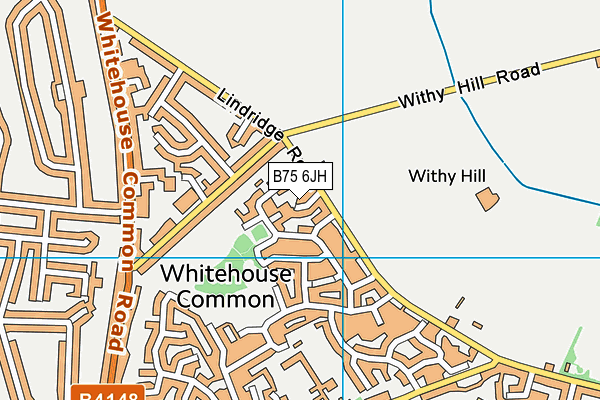 B75 6JH map - OS VectorMap District (Ordnance Survey)