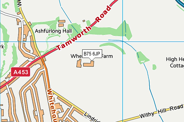 B75 6JP map - OS VectorMap District (Ordnance Survey)