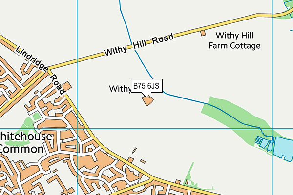 B75 6JS map - OS VectorMap District (Ordnance Survey)