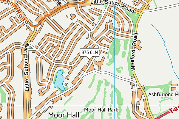 Moor Hall Leisure Club & Spa map (B75 6LN) - OS VectorMap District (Ordnance Survey)