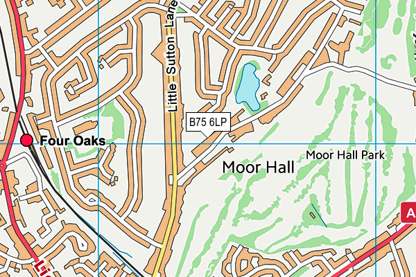 B75 6LP map - OS VectorMap District (Ordnance Survey)