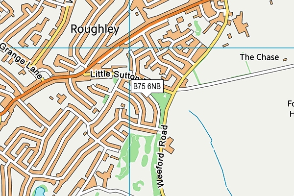 B75 6NB map - OS VectorMap District (Ordnance Survey)