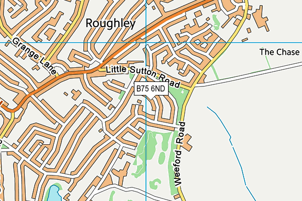 B75 6ND map - OS VectorMap District (Ordnance Survey)