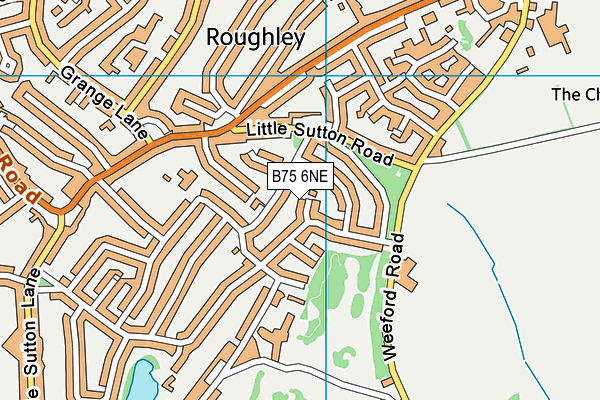 B75 6NE map - OS VectorMap District (Ordnance Survey)