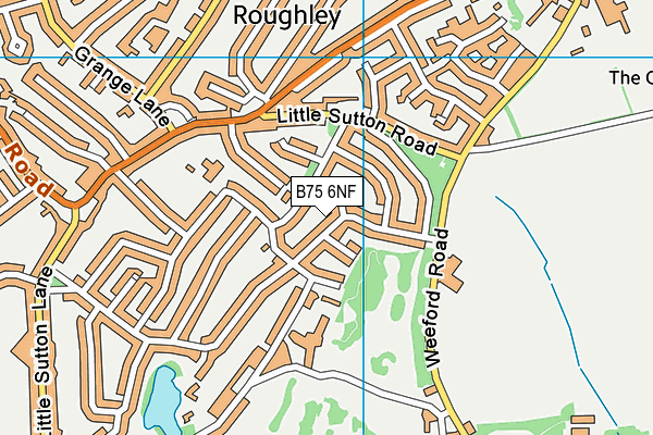 B75 6NF map - OS VectorMap District (Ordnance Survey)