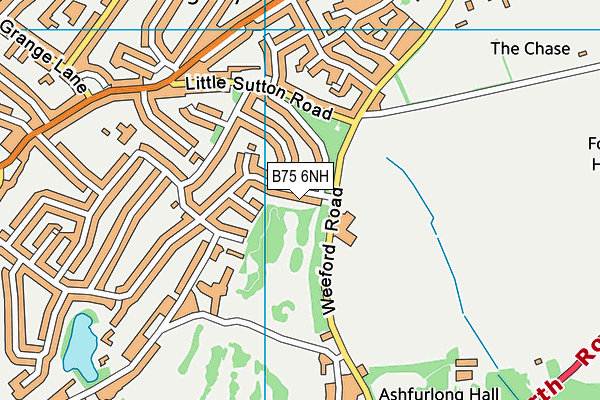 B75 6NH map - OS VectorMap District (Ordnance Survey)