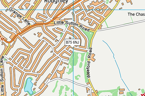 B75 6NJ map - OS VectorMap District (Ordnance Survey)