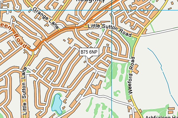 B75 6NP map - OS VectorMap District (Ordnance Survey)