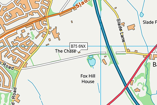 B75 6NX map - OS VectorMap District (Ordnance Survey)