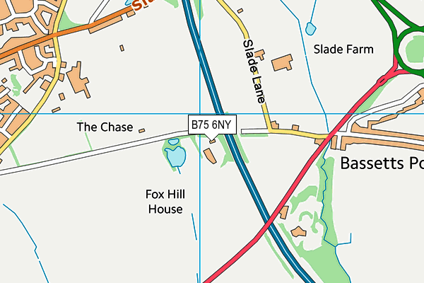 B75 6NY map - OS VectorMap District (Ordnance Survey)