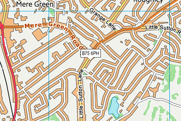 B75 6PH map - OS VectorMap District (Ordnance Survey)