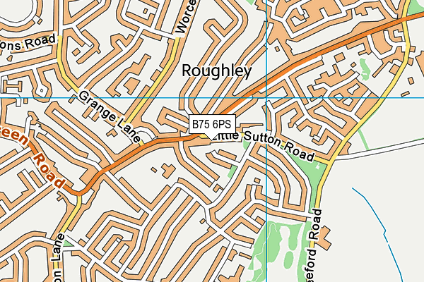 B75 6PS map - OS VectorMap District (Ordnance Survey)