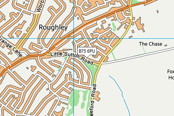 B75 6PU map - OS VectorMap District (Ordnance Survey)