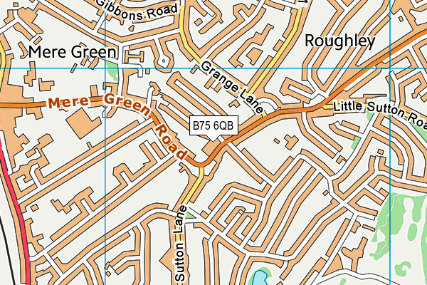 B75 6QB map - OS VectorMap District (Ordnance Survey)