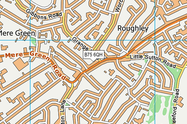 B75 6QH map - OS VectorMap District (Ordnance Survey)