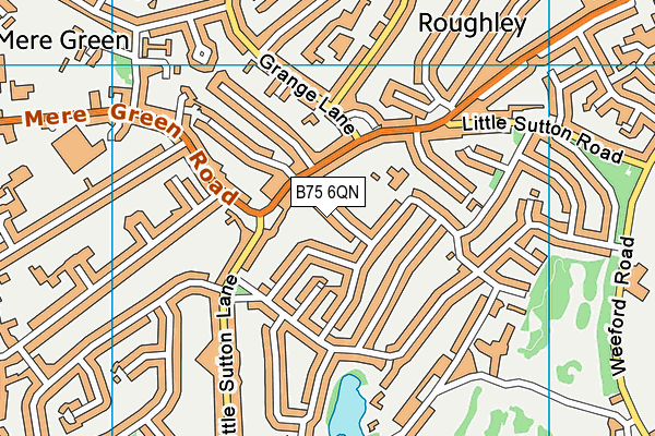 B75 6QN map - OS VectorMap District (Ordnance Survey)