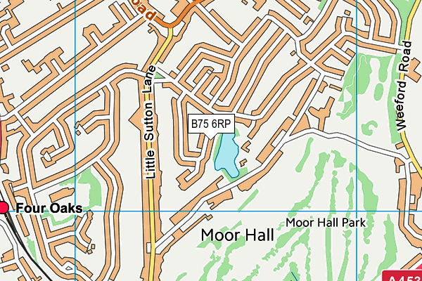 B75 6RP map - OS VectorMap District (Ordnance Survey)