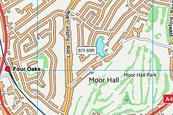 B75 6RR map - OS VectorMap District (Ordnance Survey)