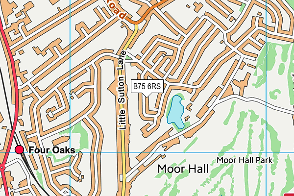 B75 6RS map - OS VectorMap District (Ordnance Survey)