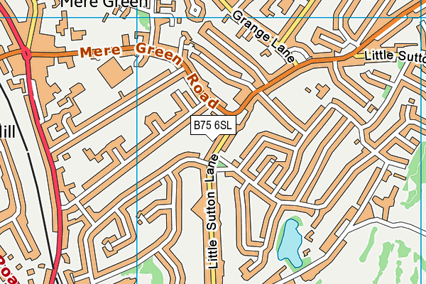 B75 6SL map - OS VectorMap District (Ordnance Survey)