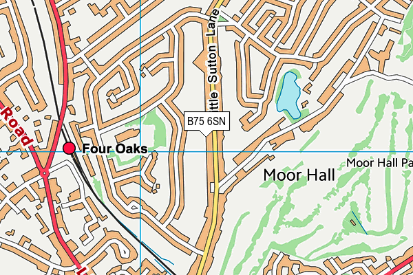 B75 6SN map - OS VectorMap District (Ordnance Survey)