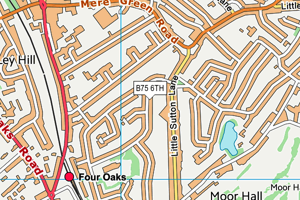 B75 6TH map - OS VectorMap District (Ordnance Survey)