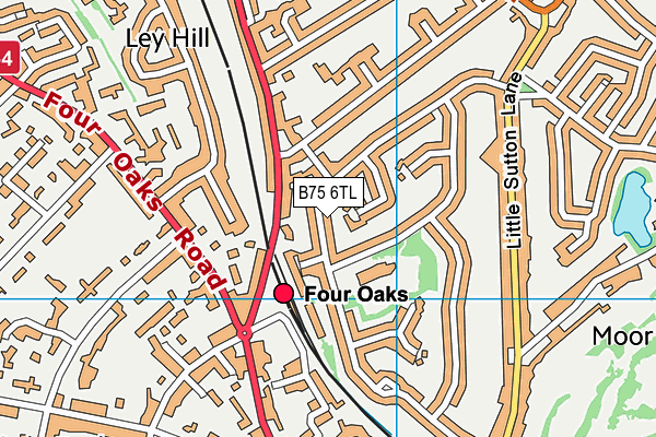 B75 6TL map - OS VectorMap District (Ordnance Survey)