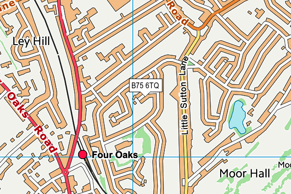 B75 6TQ map - OS VectorMap District (Ordnance Survey)