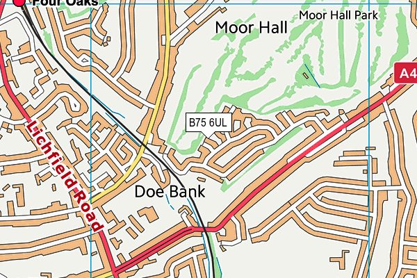 B75 6UL map - OS VectorMap District (Ordnance Survey)