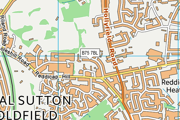 B75 7BL map - OS VectorMap District (Ordnance Survey)