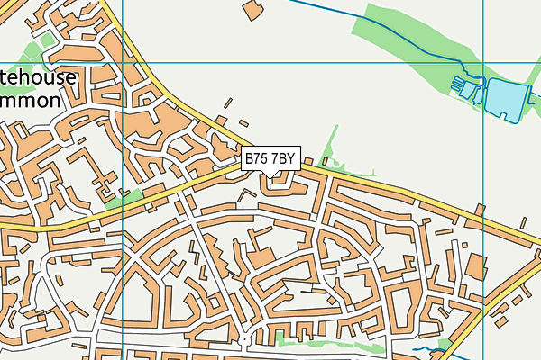 B75 7BY map - OS VectorMap District (Ordnance Survey)