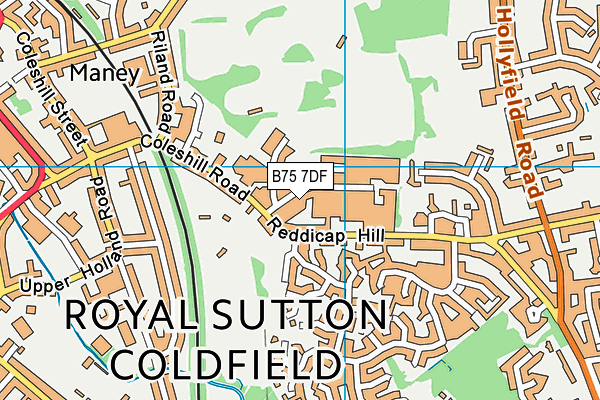 B75 7DF map - OS VectorMap District (Ordnance Survey)