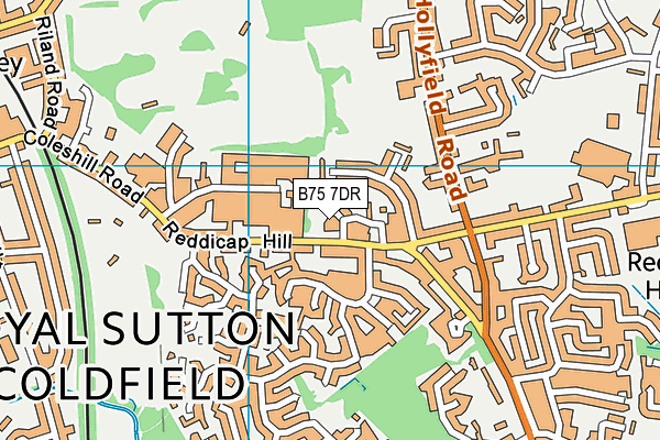 B75 7DR map - OS VectorMap District (Ordnance Survey)