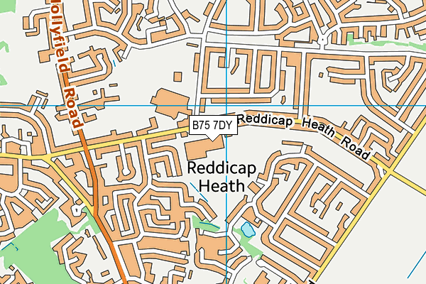 B75 7DY map - OS VectorMap District (Ordnance Survey)