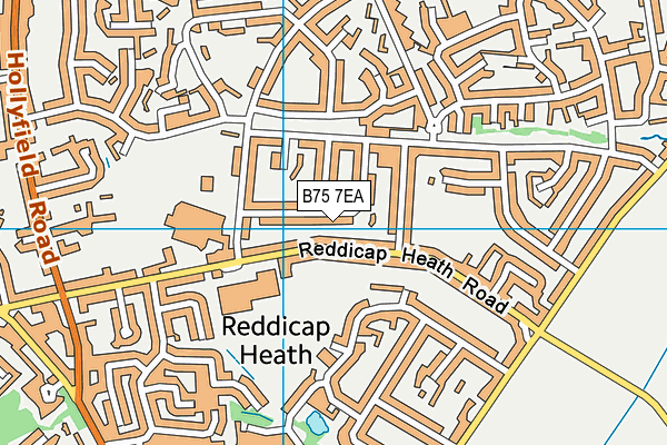B75 7EA map - OS VectorMap District (Ordnance Survey)